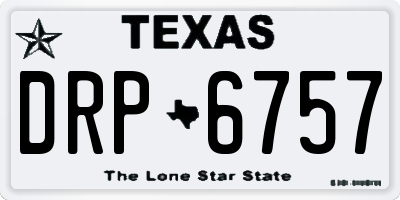 TX license plate DRP6757