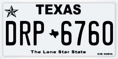 TX license plate DRP6760