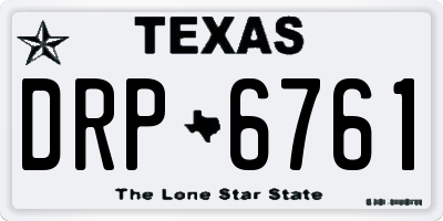 TX license plate DRP6761