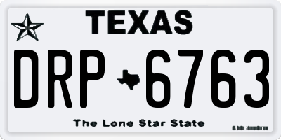 TX license plate DRP6763