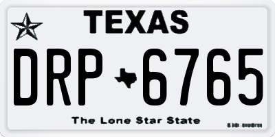 TX license plate DRP6765