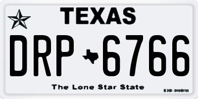 TX license plate DRP6766