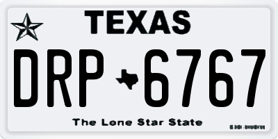 TX license plate DRP6767