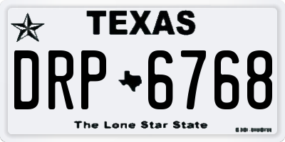 TX license plate DRP6768