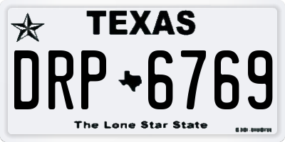 TX license plate DRP6769