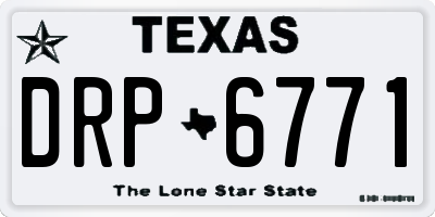 TX license plate DRP6771
