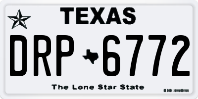 TX license plate DRP6772