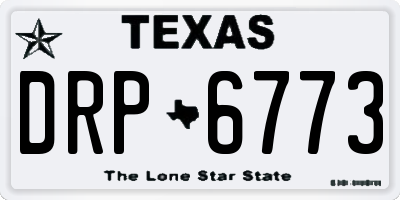 TX license plate DRP6773