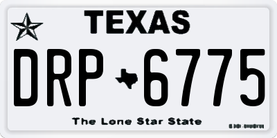 TX license plate DRP6775