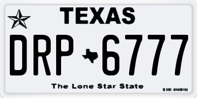 TX license plate DRP6777