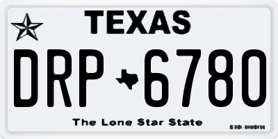 TX license plate DRP6780