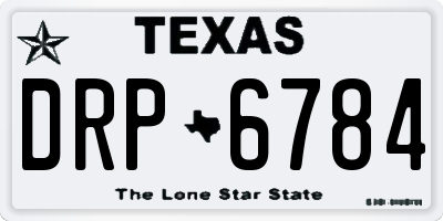 TX license plate DRP6784