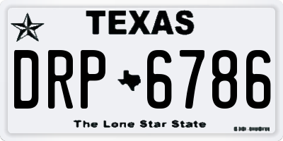 TX license plate DRP6786