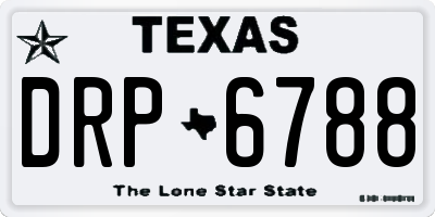 TX license plate DRP6788
