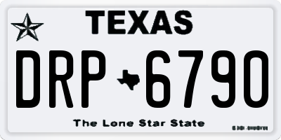 TX license plate DRP6790