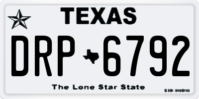 TX license plate DRP6792