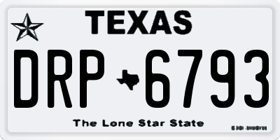 TX license plate DRP6793