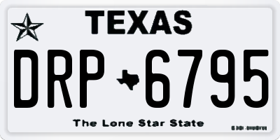 TX license plate DRP6795