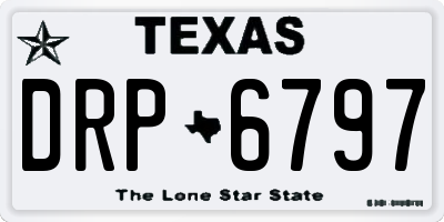 TX license plate DRP6797