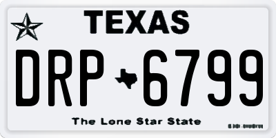 TX license plate DRP6799