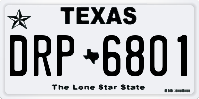 TX license plate DRP6801