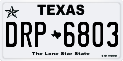 TX license plate DRP6803