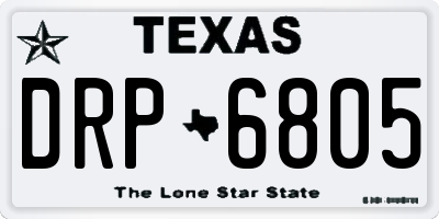 TX license plate DRP6805