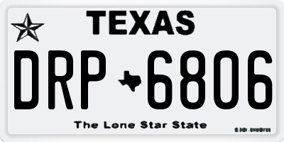 TX license plate DRP6806
