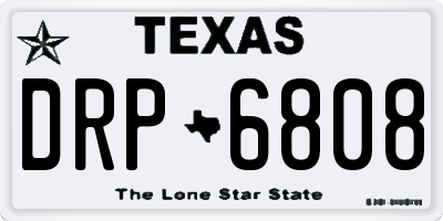 TX license plate DRP6808