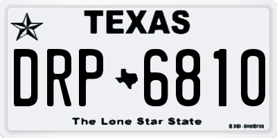 TX license plate DRP6810
