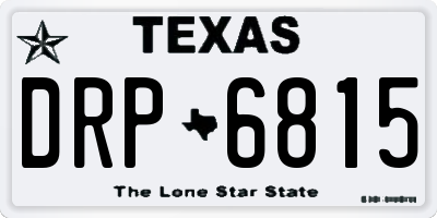 TX license plate DRP6815