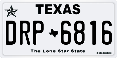 TX license plate DRP6816