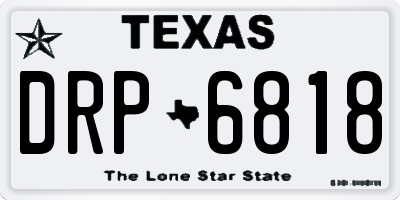 TX license plate DRP6818