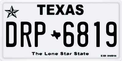 TX license plate DRP6819