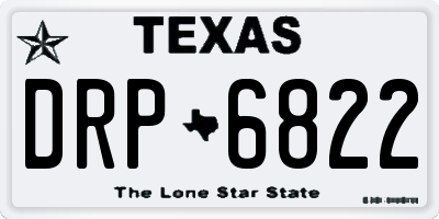 TX license plate DRP6822