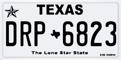 TX license plate DRP6823