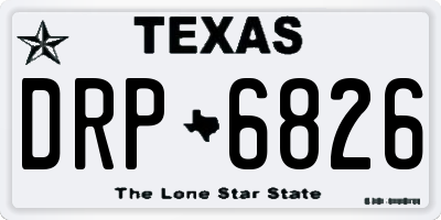 TX license plate DRP6826