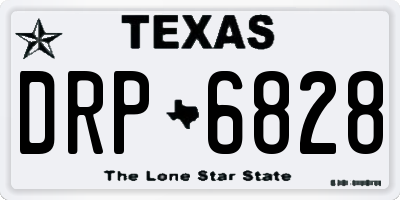 TX license plate DRP6828
