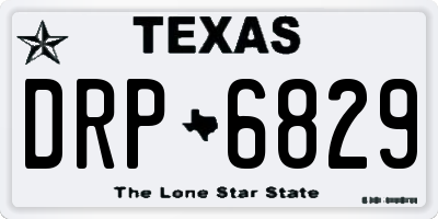 TX license plate DRP6829