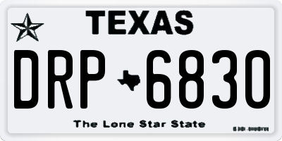 TX license plate DRP6830
