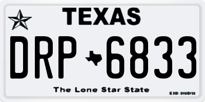 TX license plate DRP6833