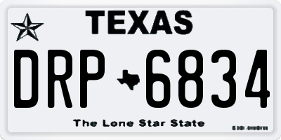 TX license plate DRP6834