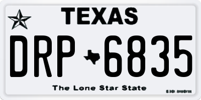 TX license plate DRP6835