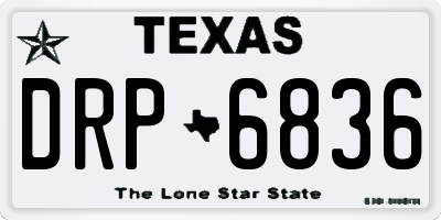 TX license plate DRP6836