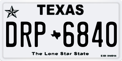 TX license plate DRP6840