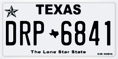 TX license plate DRP6841