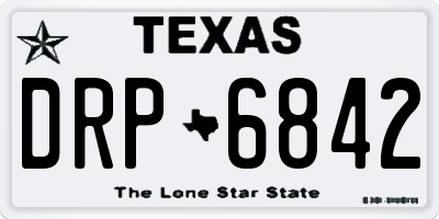 TX license plate DRP6842