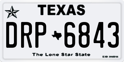 TX license plate DRP6843