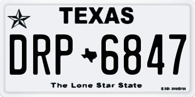TX license plate DRP6847