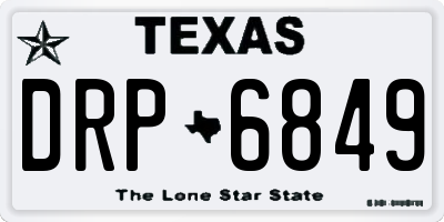 TX license plate DRP6849